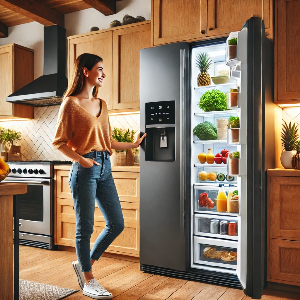 Frigidaire refrigerator featuring a modern design with stainless steel finish and advanced cooling technology.