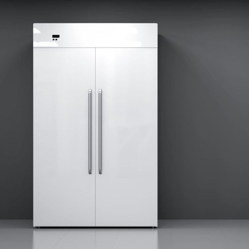 Bosch stainless steel refrigerator with a sleek, modern design and energy-efficient features.