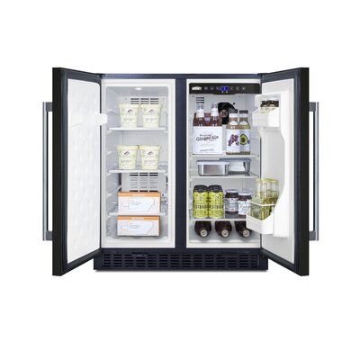 Compact mini refrigerator with a sleek design, perfect for small spaces like dorms and offices.